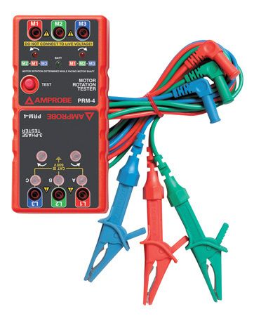 AMPROBE PRM 4 Phase Sequence and Motor Rotation Tester  