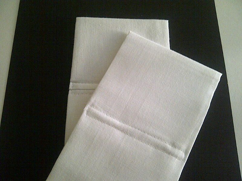 Pre Folded White 100% Cotton Pocket Square (Flat Top)  