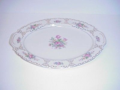 floral sprigs this large serving platter measures 15 3 8 long by 11 