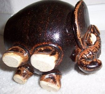 Cartoon Stoneware Ceramic 60s ELEPHANT CRITTER PLANTER  