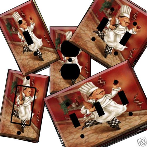 Chef af Light Switch Cover wall plate kitchen decor  