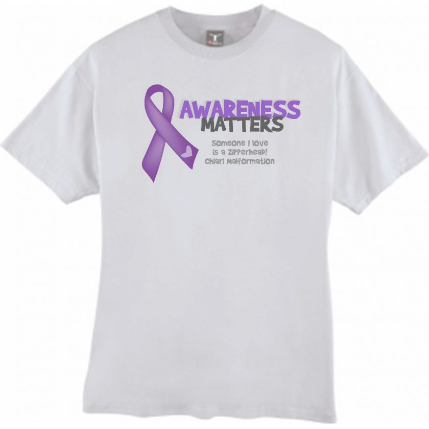 Chiari Malformation Purple Ribbon T Shirt Sm 6X  