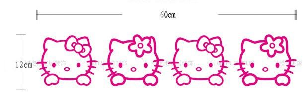 New HELLO KITTY head Wall Mural Stickers Decor Decals Childern wall 