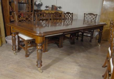 ft English Victorian Mahogany Dining Table Diners  