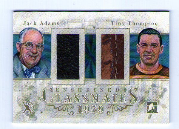   Classmates 1959 Jack Adams, Tiny Thompson [Skate & Glove} Gold 1/1