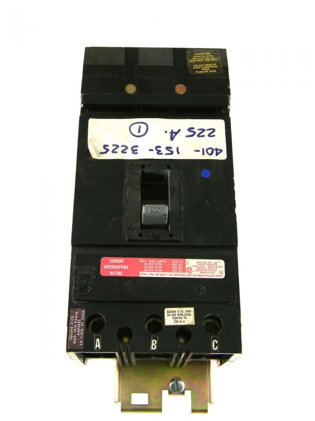 USED SQD MODED CASE CIRCUIT BREAKER KAL36225 KAP36225  