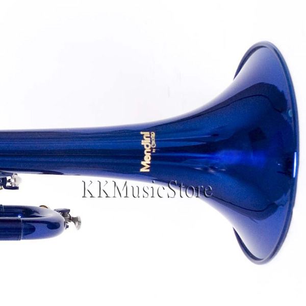 NEW MENDINI BLUE MONEL VALVES BAND Bb TRUMPET+$39 TUNER  