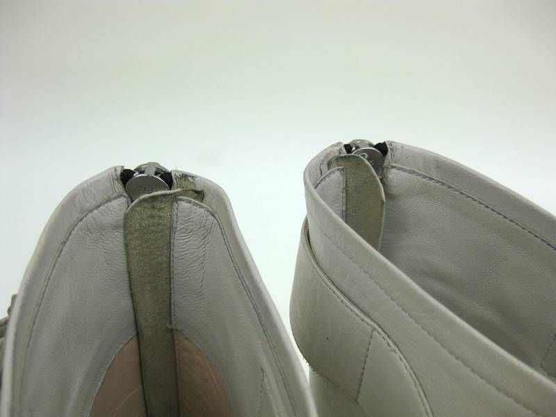 Auth Marc Jacobs Leather Middle Boots White Ladies  