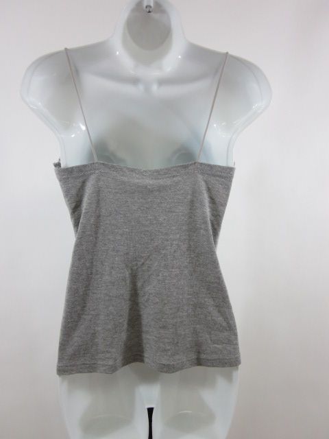 NWT CALVIN KLEIN Gray Sleeveless Lace Trim Top Sz M  