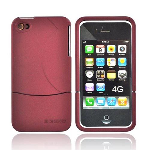 Burgundy Seidio Innocase Hard Plastic Case Cover for Apple Iphone 4S 4 