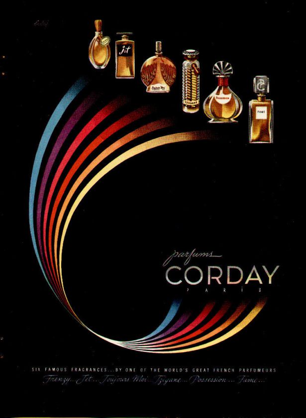 Corday Paris Parfume Perfume Original Vintage Ad Print  