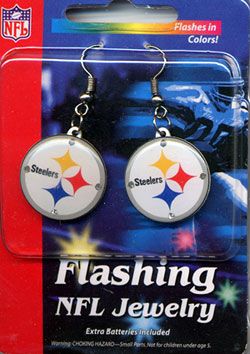 PITTSBURGH STEELERS FLASHING EARRINGS  