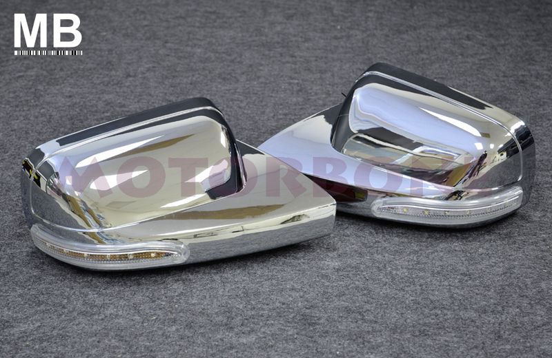   Mustang Polished Chrome Mirror Cover with LED Signal Light OEM Style
