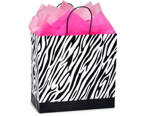   STRIPE PRINT PAPER GIFT / SHOPPING BAGS (50 FILLY 13X7X13)  