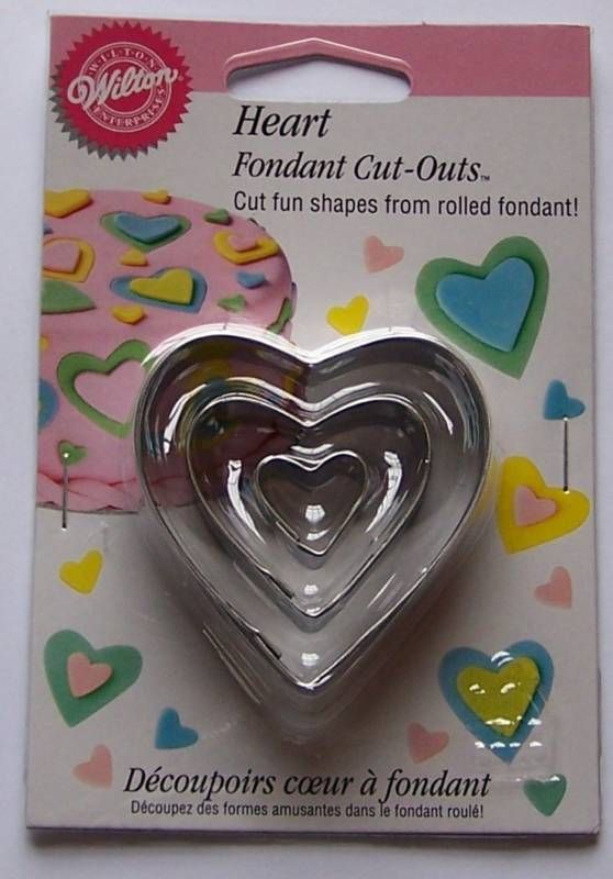 Wilton Fondant Cut Outs Pkg. of 3 Various Shapes  