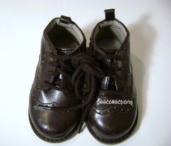 GAP Toddler Kid Boys Lace Up Brown Dress Boots Shoes EUC  