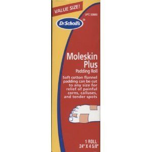 Dr.Scholls Moleskin Plus Padding Roll 24 x 4 5/8  