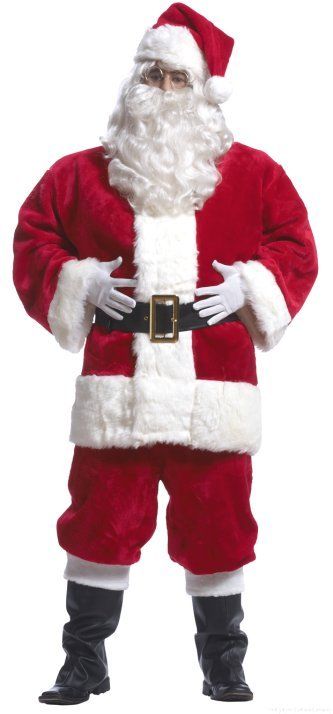 Costumes Dlx Santa Claus Costume Wig and Beard Set Wt  