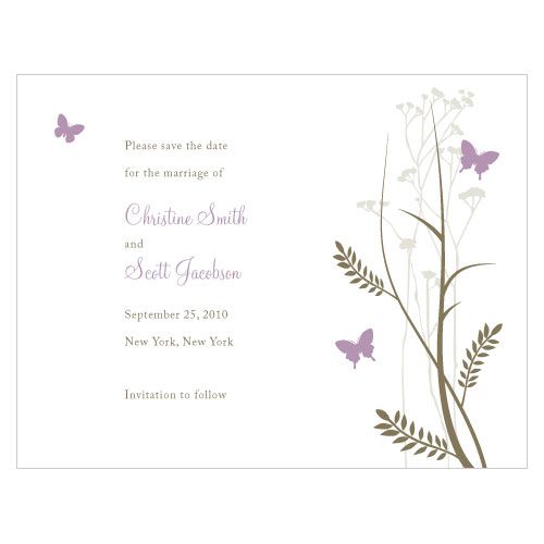 24ct WEDDING PERSONALIZED UNIQUE SAVE THE DATE CARDS 068180010950 