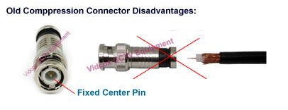 Old compression connector disadvantages;