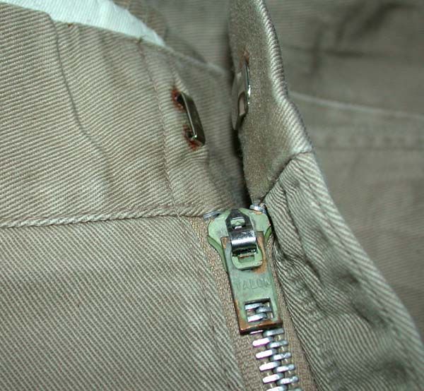 Vintage 50s 60s USGI Military Cotton Khaki Pants 33x31  