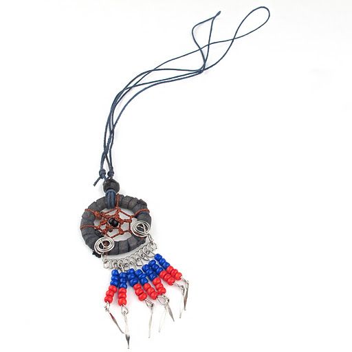   REAL LEATHER BEAD DREAMCATCHER NECKLACE NATIVE AMERICAN INDIAN  