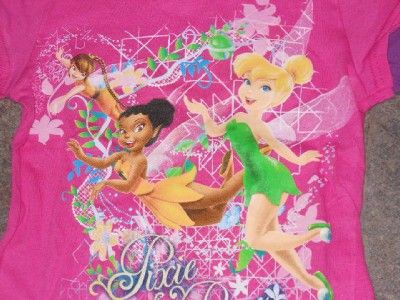 NWT Tinkerbell Fairies Pink T Shirt Top Disney 4 5 6  