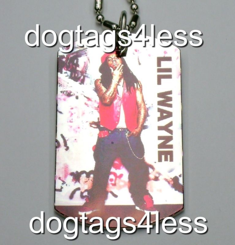 LIL WAYNE Dog Tag HIP HOP DogTag Necklace FREE Chain 4  