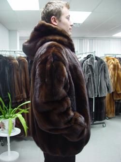 BRAND NEW CANADIAN MAHOGANY MINK FUR JACKET COAT MEN XL  