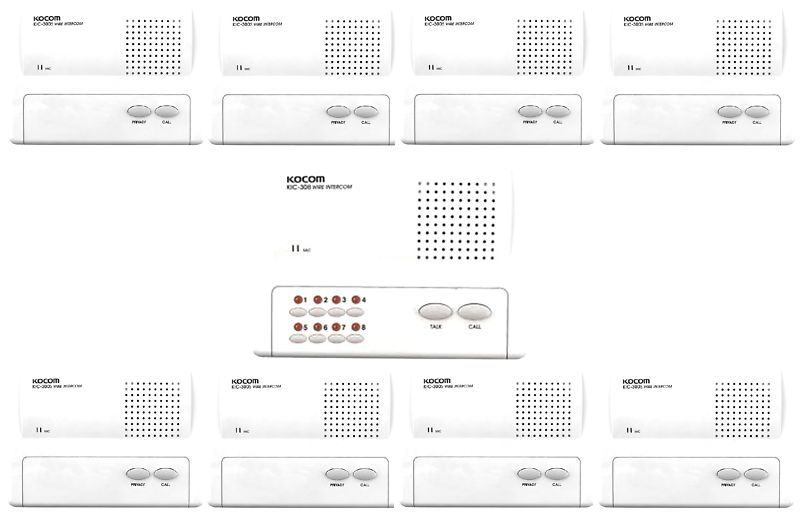 C0B 8 WAY HANDSFREE LED OFFICE/BUSINESS INTERCOM SYSTEM  