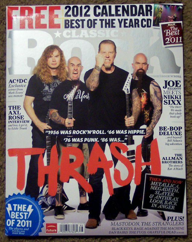 CLASSIC ROCK + CD THRASH January 2012 METALLICA 2012 Calendar BEST 