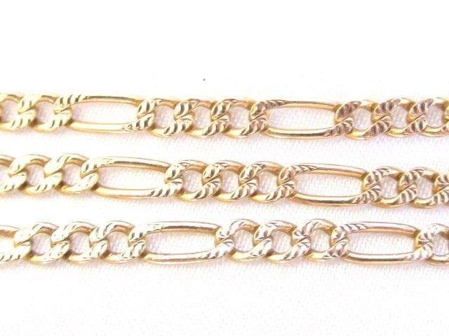 ITALY 14K Gold Figaro Chain 23 x3mm*10 gram NECKLACE  