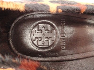 BN TORY BURCH Calf Hair Animal Print Leather Wedge Shoes UK6 39  ONLY 