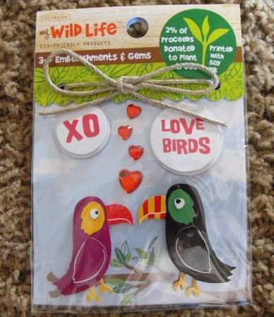 Colorbok Wild Life Love Birds Dimentional Stickers & Gems   T59S 