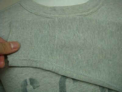 VINTAGE 50 WILSON V NECK STENCIL GREY SWEATSHIRT SZ LARGE  