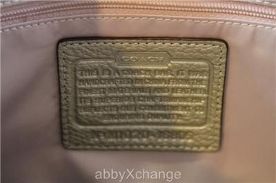 New COACH Kristen Signature Sateen HOBO Bag 16805 NWT Platinum Khaki 
