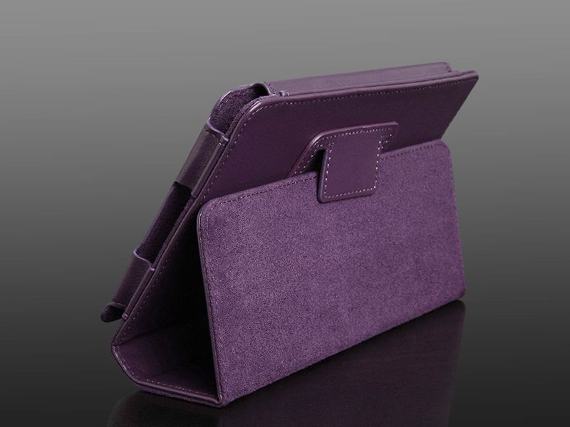 For  Kindle Fire Tablet Ebook 8GB WIFI Purple Leather PU 7in 