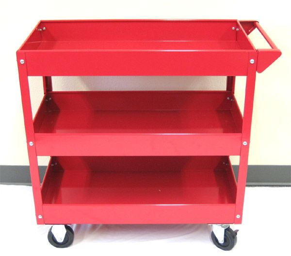 NEW ROLLING METAL TOOL CART TC 301A 29x15x31, RED  