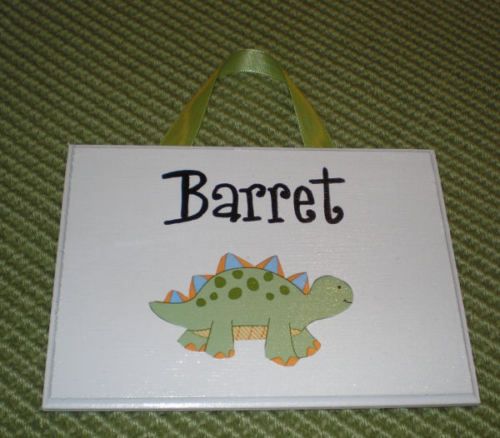 LIL DINO Baby Personalized Door Sign mw Lambs & and Ivy  