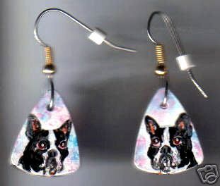 Boston Terrier Dog Dangle Earrings Jewelry Originals  