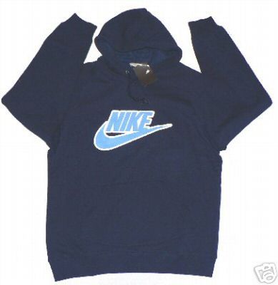 Nike hooded sweatshirt shirt mens Large navy blue  