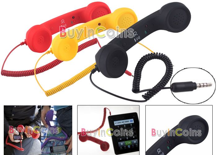 Fashion Anti radiation Retro Antique Style Mobile Phone Headset 3.5MM 