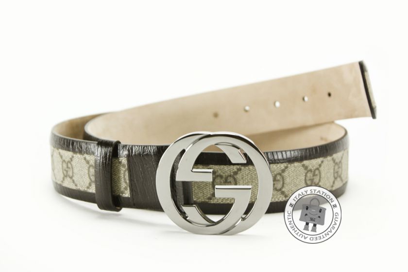 MPRS (NEW) GUCCI 142930 F069R INTERLOCKING G BUCKLE GG PLUS 90 BELT 