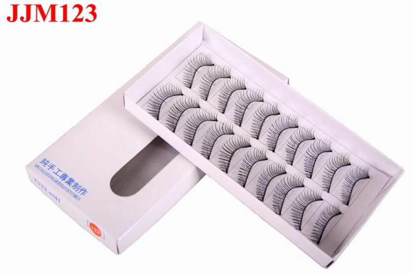 LONG THICK BLACK FALSE EYELASHES EYE LASHES MAKE UP 15 MODELS f6 