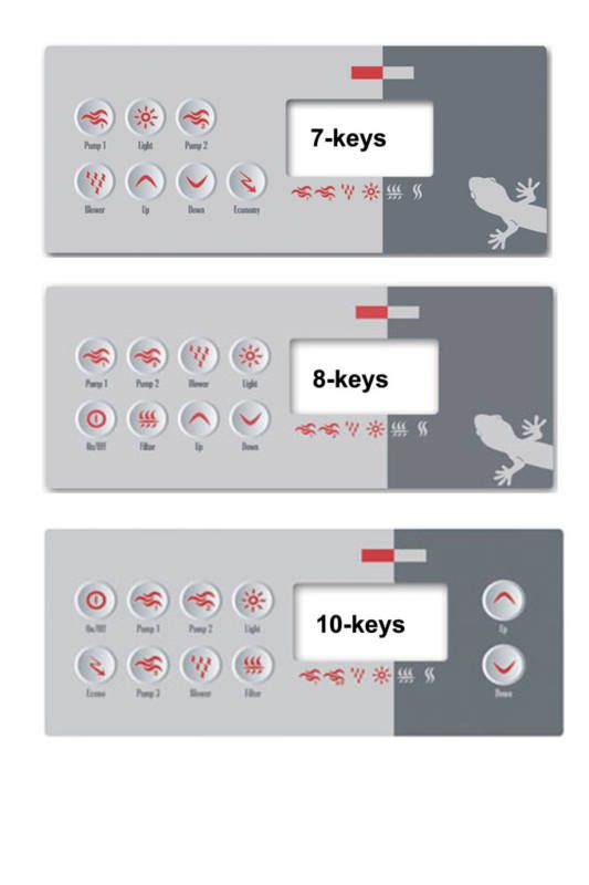 Gecko Spa Builders control panel OVERLAY for TSC 8 K 8  