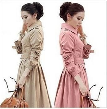 Exquisite Viyate Double breasted Trench Waistband Slim cut Jacket/Coat 