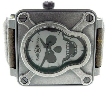   Edition Mens Bell & Ross Airborne Skull & Crossbones BR0192S Watch