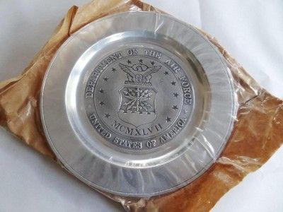   Wilton Armetale U.S. Air Force Metal Plate NEW Military Pewter  