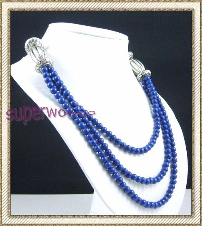 ct038 jewelry Tibet silver & Lapis lazuli necklace  