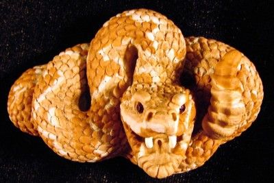 Clay Critters Jewel Eye Rattlesnake Refrigerator Magnet  